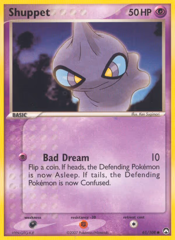 Shuppet 61/108 Pokemon card