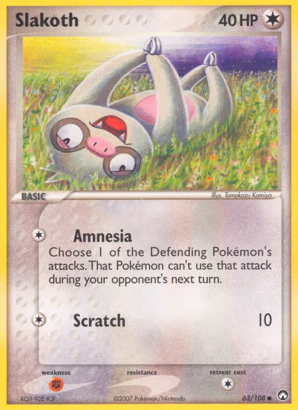 Slakoth 63/108 Pokemon card