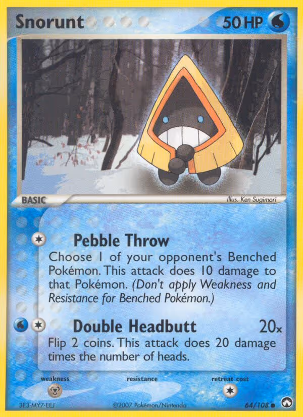 Snorunt 64/108 Pokemon card