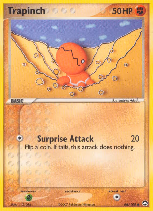Trapinch 68/108 Pokemon card
