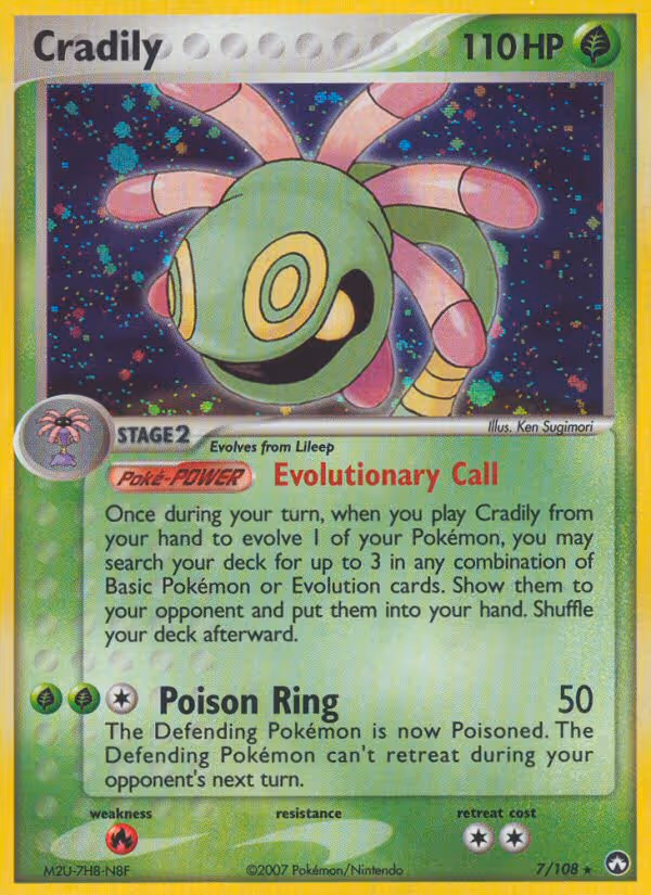 Cradily 7/108 Pokemon card