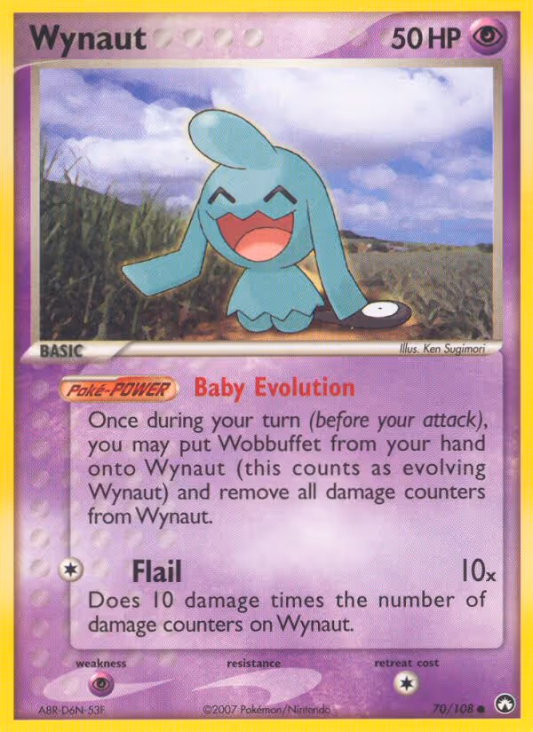 Wynaut 70/108 Pokemon card