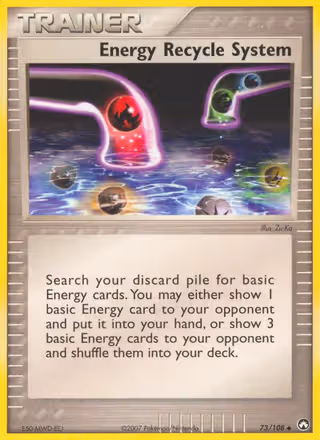 Energy Recycle System 73/108 Pokemon card