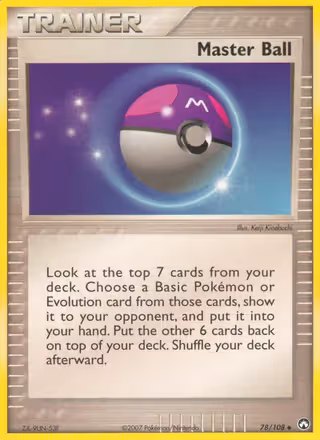 Master Ball 78/108 Pokemon card