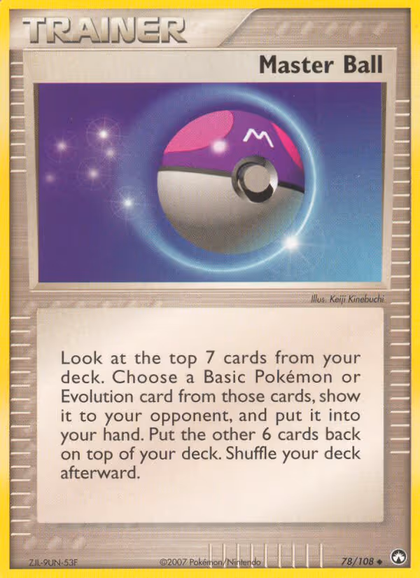 Master Ball 78/108 Pokemon card