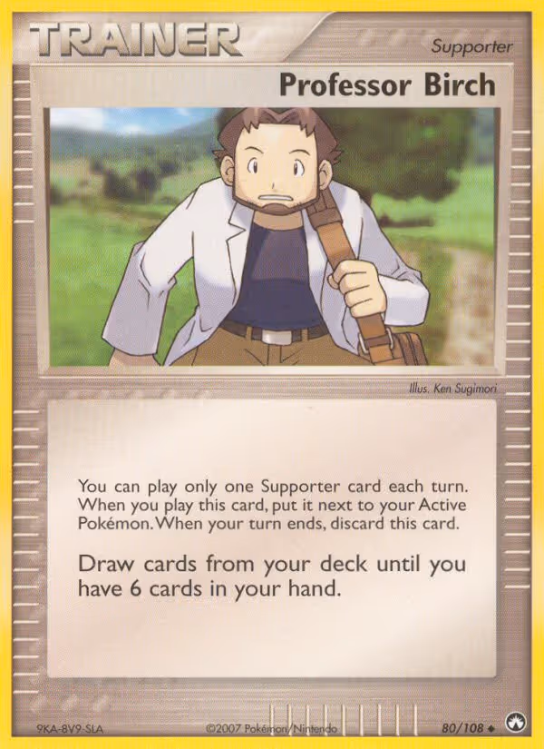 Professor Birch 80/108 Pokemon card