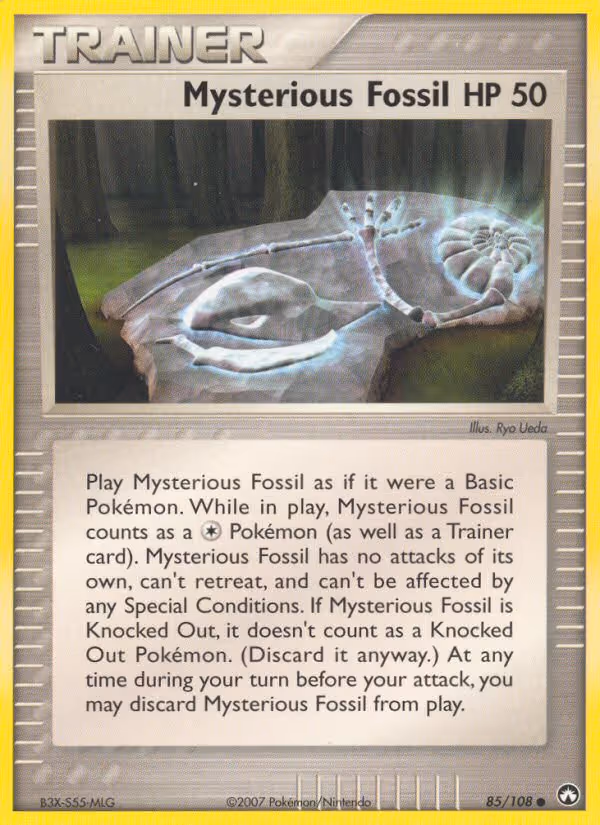 Mysterious Fossil 85/108 Pokemon card