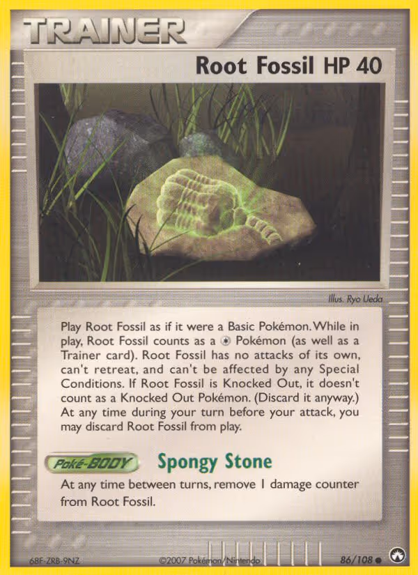 Root Fossil 86/108 Pokemon card