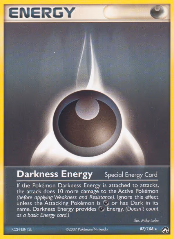 Darkness Energy 87/108 Pokemon card