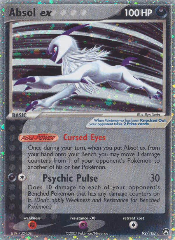Absol ex 92/108 Pokemon card