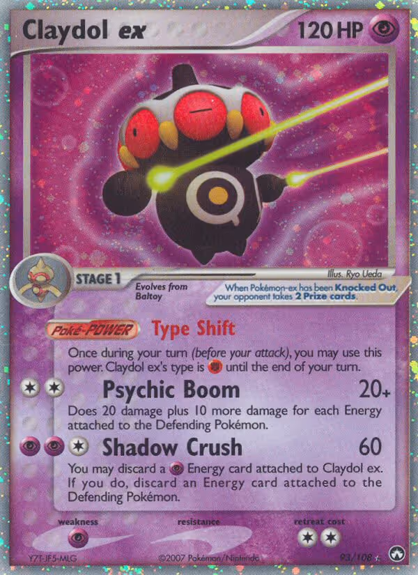 Claydol ex 93/108 Pokemon card