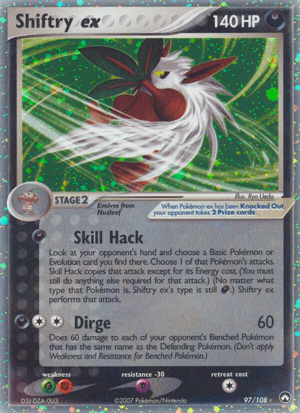 Shiftry ex 97/108 Pokemon card