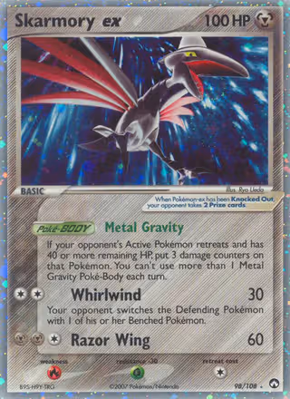 Skarmory ex 98/108 Pokemon card