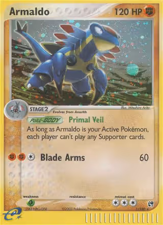 Armaldo 1/100 Pokemon card