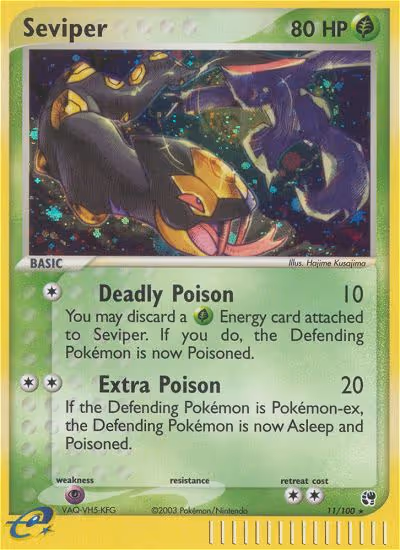 Seviper 11/100 Pokemon card
