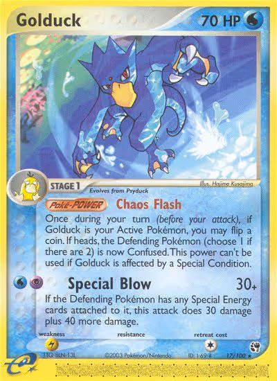 Golduck 17/100 Pokemon card