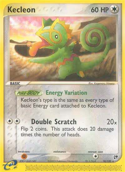 Kecleon 18/100 Pokemon card