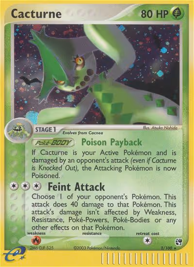 Cacturne 2/100 Pokemon card