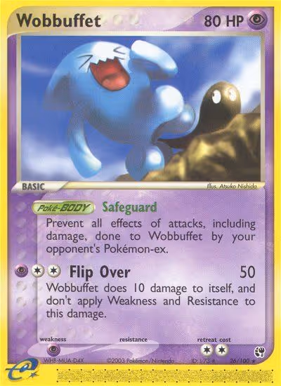 Wobbuffet 26/100 Pokemon card