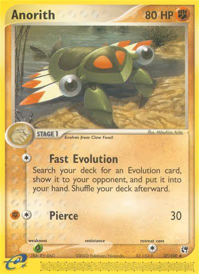 Anorith 27/100 Pokemon card