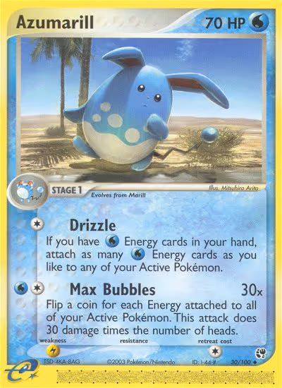 Azumarill 30/100 Pokemon card