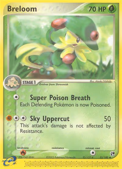 Breloom 33/100 Pokemon card
