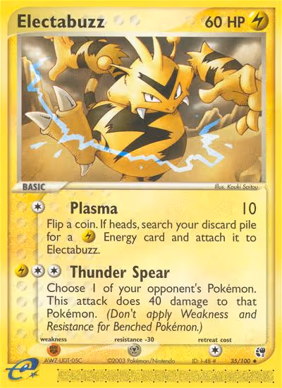 Electabuzz 35/100 Pokemon card
