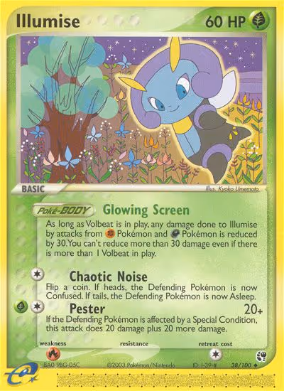 Illumise 38/100 Pokemon card