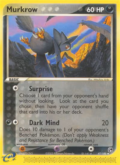 Murkrow 47/100 Pokemon card