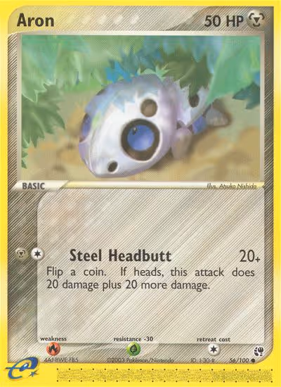Aron 56/100 Pokemon card