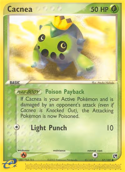 Cacnea 57/100 Pokemon card