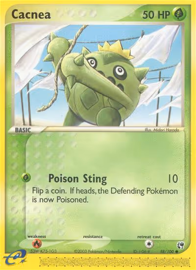Cacnea 58/100 Pokemon card