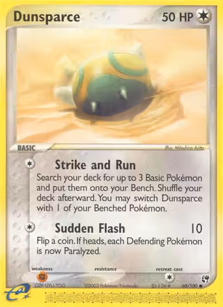 Dunsparce 60/100 Pokemon card