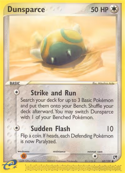 Dunsparce 60/100 Pokemon card