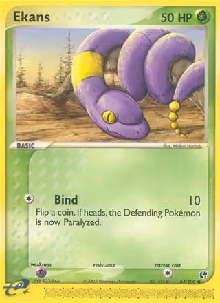 Ekans 64/100 Pokemon card