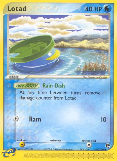 Lotad 66/100 Pokemon card