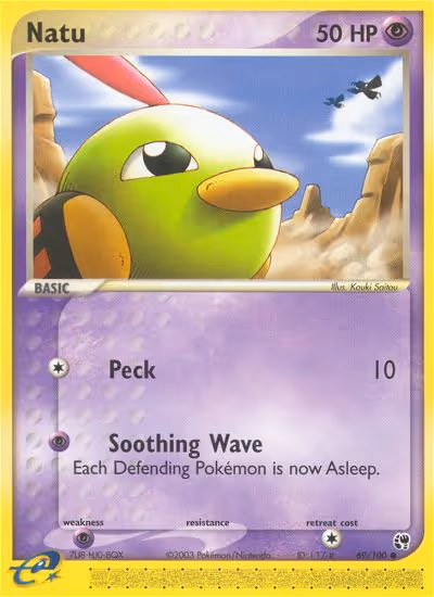 Natu 69/100 Pokemon card