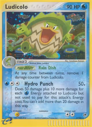 Ludicolo 7/100 Pokemon card