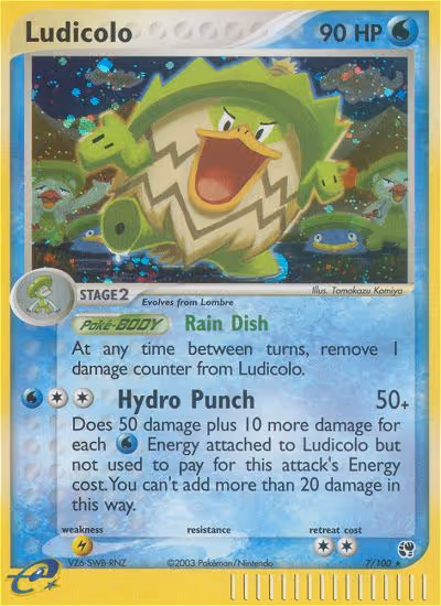 Ludicolo 7/100 Pokemon card