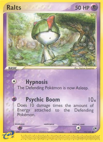 Ralts 74/100 Pokemon card