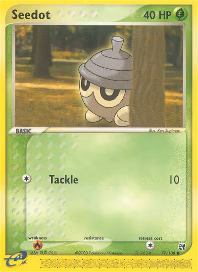Seedot 77/100 Pokemon card