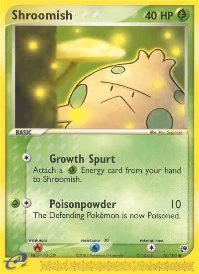 Shroomish 78/100 Pokemon card