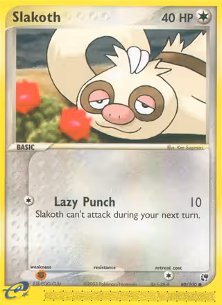 Slakoth 80/100 Pokemon card