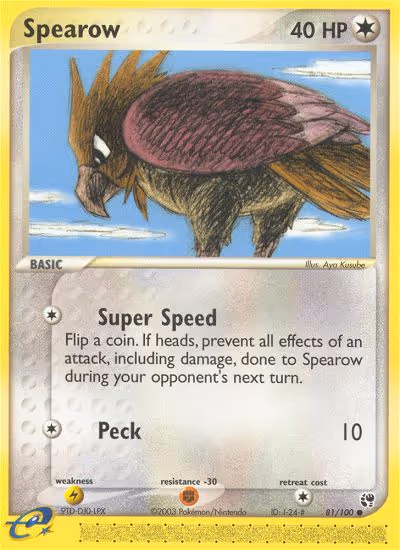 Spearow 81/100 Pokemon card
