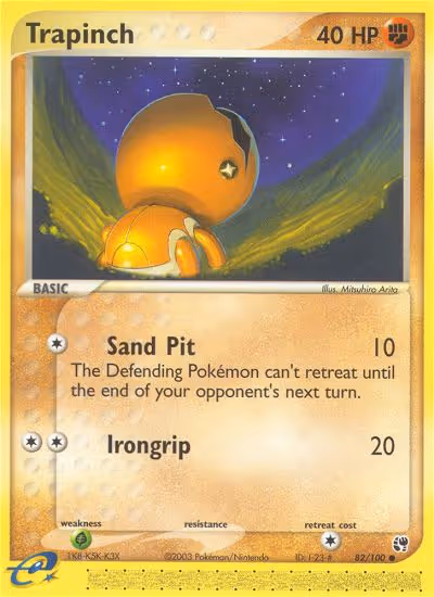 Trapinch 82/100 Pokemon card