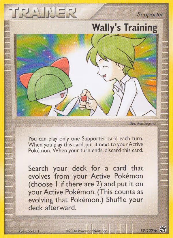Wally's Training 89/100 Pokemon card