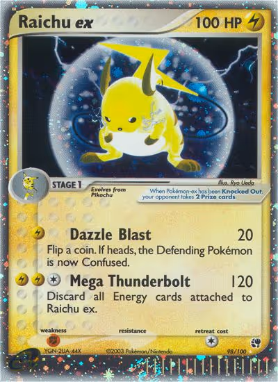 Raichu ex 98/100 Pokemon card