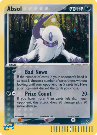 Absol 1/97 Pokemon card