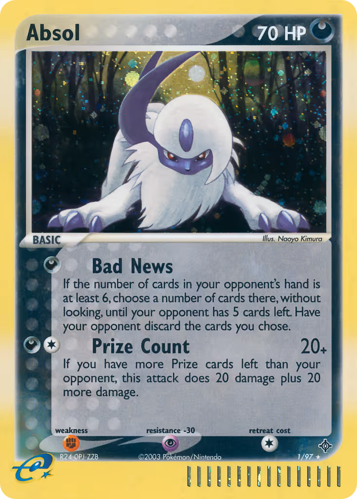 Absol 1/97 Pokemon card
