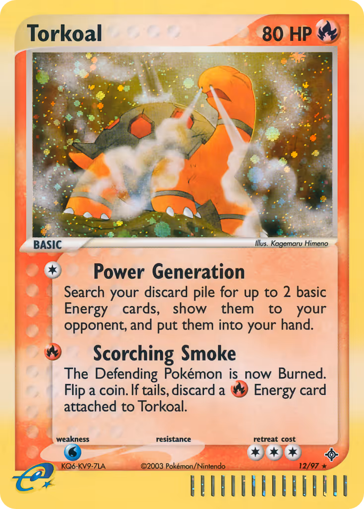 Torkoal 12/97 Pokemon card